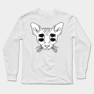 Starry Eyed Illusion Cat Long Sleeve T-Shirt